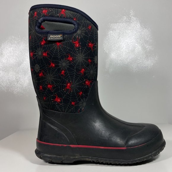 Bogs Youth Boots Classic II Hockey Waterproof Rain Rubber Black Sz 4Y - Picture 6 of 13